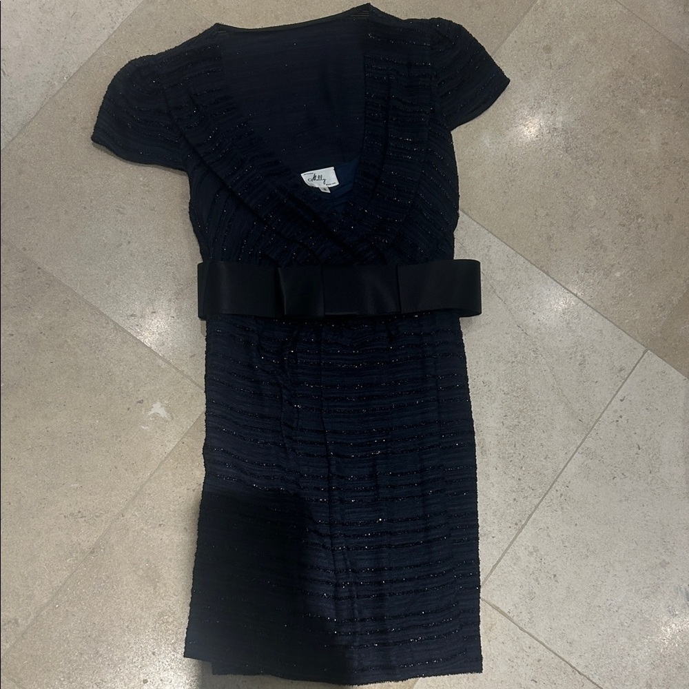 Milly navy Mini Dress with Bow Accent